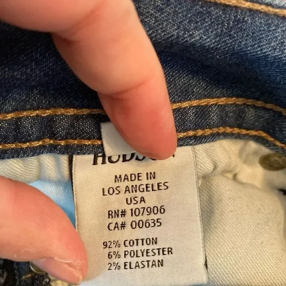 Hudson Jeans Pallerme Knee Cuffed Denim Longer Shorts, High Waist - Picture 11 of 12